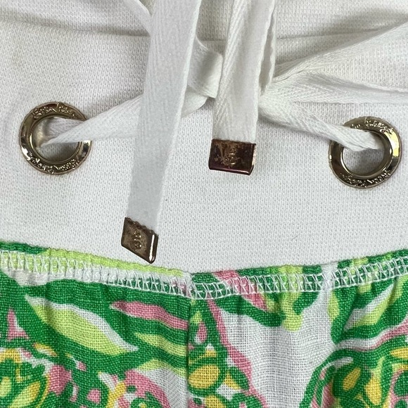 Lilly Pulitzer The Beach Pant Linen In Seeing Pink Elephants Print Wide Leg M - Picture 8 of 10